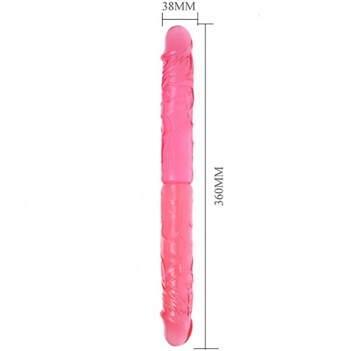 Двойной эластичный фаллос 36 см Двойной эластичный фаллос 36 см