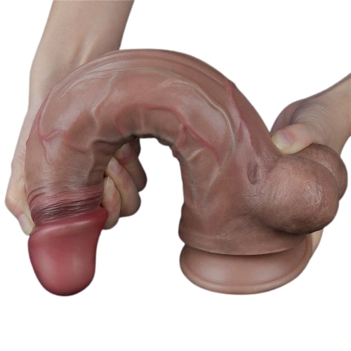 Реалистичный фаллос-мулат с рельефным стволом Lovetoy Silicone Cock 30 см Реалистичный фаллос-мулат с рельефным стволом Lovetoy Silicone Cock 30 см