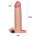 Насадка на пенис с вибрацией X-Tender Penis Sleeve телесная + 5 см к длине