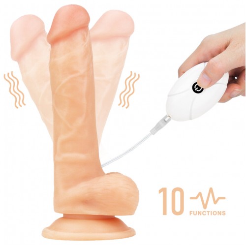 Страпон телесный с вибрацией Vibrating Easy Strapon Set 20 см