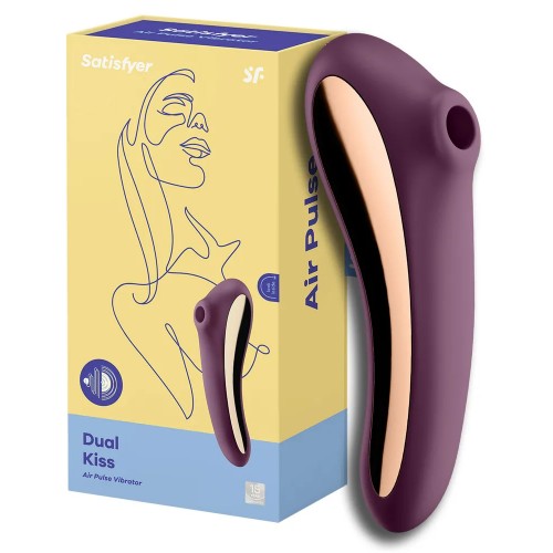 Вакуумно-волновой вибратор Satisfyer Dual Kiss фиолетовый Вакуумно-волновой вибратор Satisfyer Dual Kiss фиолетовый