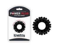 Черное эрекционное кольцо Power Plus Cock Ring