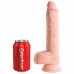 Большой фаллос с мошонкой на присоске King Cock Plus Triple Density 28 см
