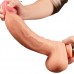 Большой фаллос на присоске с мошонкой Dual Layered Silicone Cock 30 см