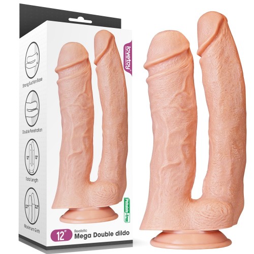 Огромный двойной фаллос на присоске Lovetoy Realistic Mega Double Dildo 33 см Огромный двойной фаллос на присоске Lovetoy Realistic Mega Double Dildo 33 см