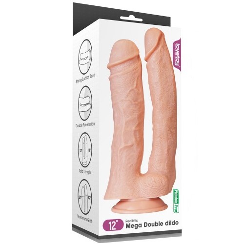 Огромный двойной фаллос на присоске Lovetoy Realistic Mega Double Dildo 33 см Огромный двойной фаллос на присоске Lovetoy Realistic Mega Double Dildo 33 см