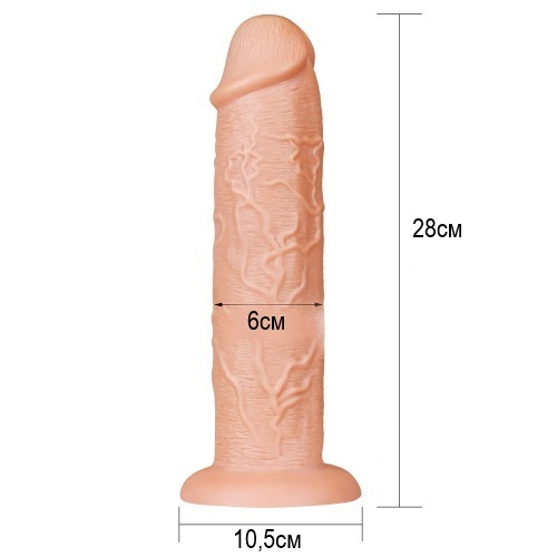 Большой фаллос на присоске Lovetoy Realistic Long Dildo 28 см Большой фаллос на присоске Lovetoy Realistic Long Dildo 28 см