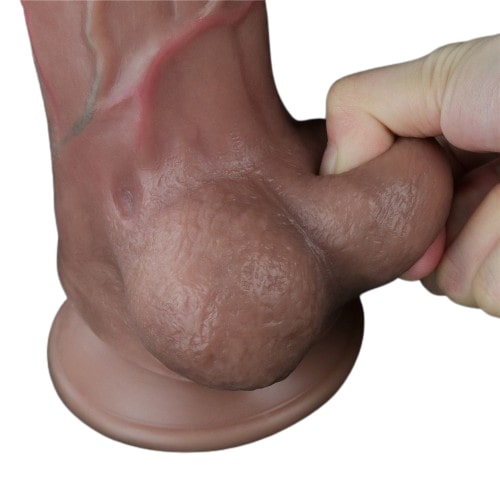 Реалистичный фаллос-мулат с рельефным стволом Lovetoy Silicone Cock 30 см Реалистичный фаллос-мулат с рельефным стволом Lovetoy Silicone Cock 30 см