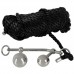 Набор для бондажа с металлическим аналлоком и веревкой Bondage Plugs with Rope