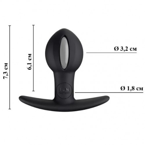 Анальный стимулятор Fun Factory B Ball Uno черно-серый Анальный стимулятор Fun Factory B Ball Uno черно-серый