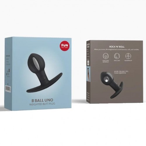 Анальный стимулятор Fun Factory B Ball Uno черно-серый Анальный стимулятор Fun Factory B Ball Uno черно-серый