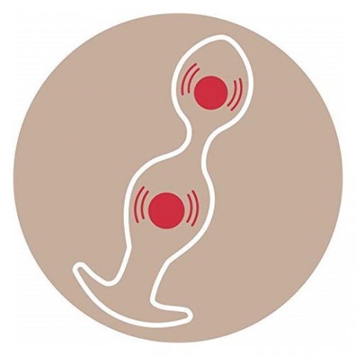 Анальный стимулятор Fun Factory B Ball Duo фиолетово-белый Анальный стимулятор Fun Factory B Ball Duo фиолетово-белый