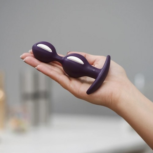 Анальный стимулятор Fun Factory B Ball Duo фиолетово-белый Анальный стимулятор Fun Factory B Ball Duo фиолетово-белый