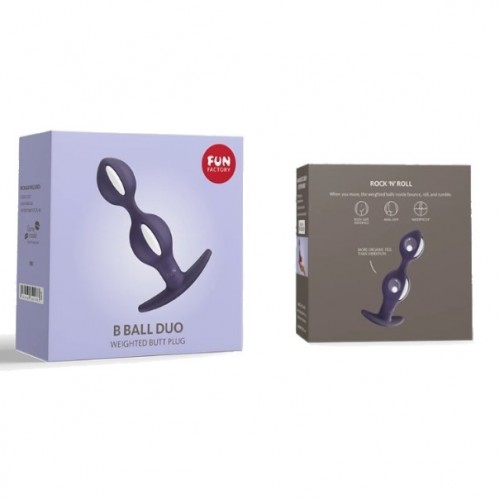 Анальный стимулятор Fun Factory B Ball Duo фиолетово-белый Анальный стимулятор Fun Factory B Ball Duo фиолетово-белый