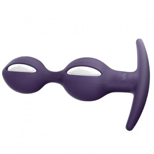 Анальный стимулятор Fun Factory B Ball Duo фиолетово-белый Анальный стимулятор Fun Factory B Ball Duo фиолетово-белый