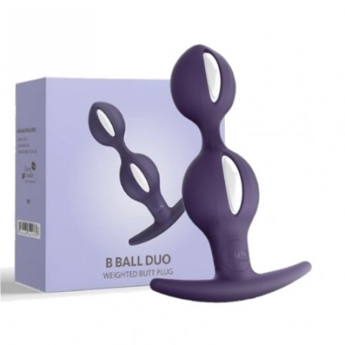 Анальный стимулятор Fun Factory B Ball Duo фиолетово-белый Анальный стимулятор Fun Factory B Ball Duo фиолетово-белый