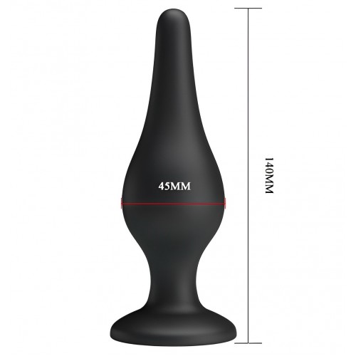 Черная анальная пробка на присоске Pretty Love Sensitive Prostate Plug Черная анальная пробка на присоске Pretty Love Sensitive Prostate Plug