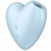 Вакуумно-волновой стимулятор с вибрацией Satisfyer Cutie Heart голубой