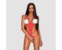 Откровенное боди с пушистыми пэстисами Merrynel L/XL