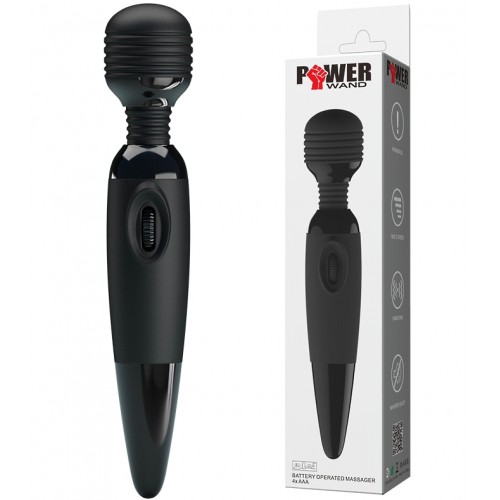 Вибромассажер с мощной вибрацией Pretty Love Power Wand черный Вибромассажер с мощной вибрацией Pretty Love Power Wand черный