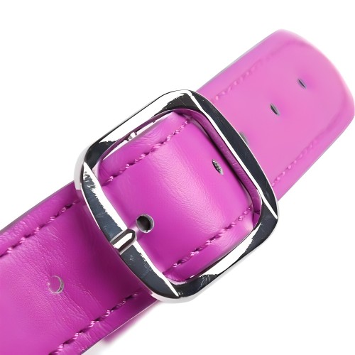 Силиконовый кляп-фаллос на розовом ремне в виде губ Силиконовый кляп-фаллос на розовом ремне в виде губ