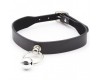 Черный классический ошейник с бубенчиком