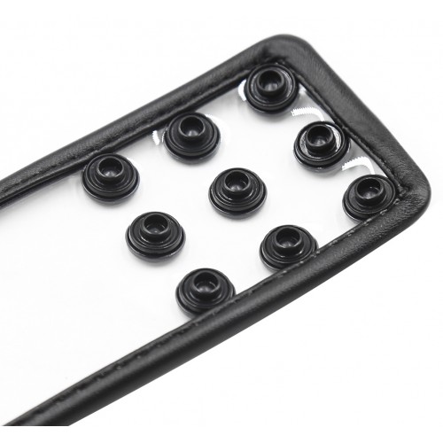 Прозрачный ошейник с поводком и заклёпками Прозрачный ошейник с поводком и заклёпками