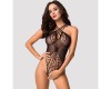 Соблазнительное черное боди-сетка с пикантным доступом S/L