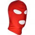 Красная маска для лица с открытыми глазами и ртом