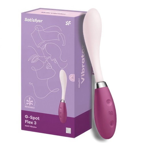 Гибкий вибратор для точки G Satisfyer G-Spot Flex 3 розовый Гибкий вибратор для точки G Satisfyer G-Spot Flex 3 розовый