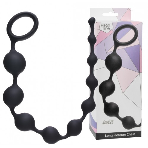 Анальная цепочка Long Pleasure Chain Black Анальная цепочка Long Pleasure Chain Black