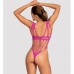 Смелое розовое боди-сетка с соблазнительными вырезами S/L