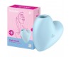 Вакуумно-волновой стимулятор с вибрацией Satisfyer Cutie Heart голубой