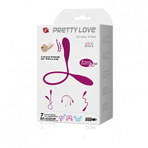 Перезаряжаемый вибро-стимулятор Pretty Love Snaky Vibe с волновым эффектом Перезаряжаемый вибро-стимулятор Pretty Love Snaky Vibe с волновым эффектом