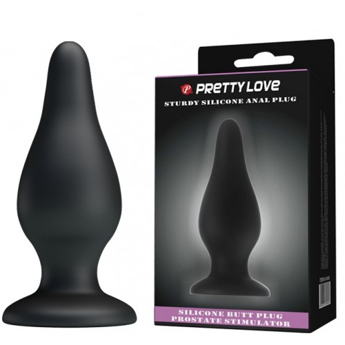 Черная анальная пробка на присоске Pretty Love Sturdy Silicone Anal Plug Черная анальная пробка на присоске Pretty Love Sturdy Silicone Anal Plug