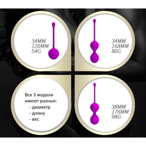 Набор вагинальных шариков со смещенным центром тяжести Pretty Love Набор вагинальных шариков со смещенным центром тяжести Pretty Love