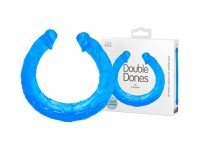 Фаллоимитатор двухголовый голубой Double Dones 44 см