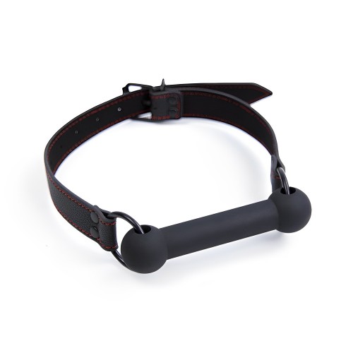 Черный кляп-трензель с черным ремешком Черный кляп-трензель с черным ремешком