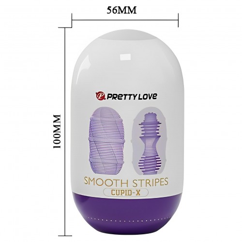 Двустороннее яйцо-мастурбатор Pretty Love Smooth Stripes Cupid-X Двустороннее яйцо-мастурбатор Pretty Love Smooth Stripes Cupid-X