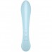Двусторонний вибратор с клиторальным стимулятором Satisfyer Triple Oh Blue