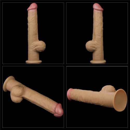 Рельефный фаллос с высоко посаженной мошонкой Lovetoy Silicone Cock 33 см Рельефный фаллос с высоко посаженной мошонкой Lovetoy Silicone Cock 33 см