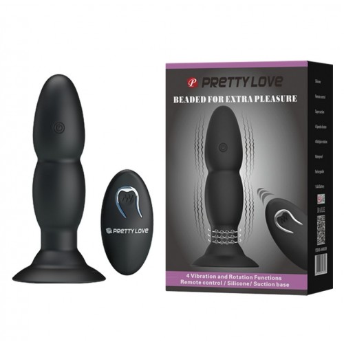Анальная вибровтулка с ротацией и беспроводным управлением Анальная вибровтулка с ротацией и беспроводным управлением