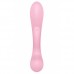 Двусторонний вибратор с клиторальным стимулятором Satisfyer Triple Oh Pink