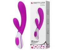 Перезаряжаемый вибратор с клиторальным стимулятором Pretty Love Colby