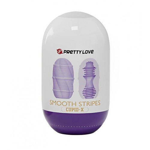 Двустороннее яйцо-мастурбатор Pretty Love Smooth Stripes Cupid-X Двустороннее яйцо-мастурбатор Pretty Love Smooth Stripes Cupid-X