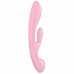 Двусторонний вибратор с клиторальным стимулятором Satisfyer Triple Oh Pink