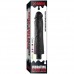 Реалистичный черный вибратор с рельефным стволом X-Men Vibrating Siliсone Cock 25 см