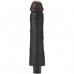 Реалистичный черный вибратор с рельефным стволом X-Men Vibrating Siliсone Cock 25 см