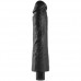 Реалистичный черный вибратор с рельефным стволом X-Men Vibrating Siliсone Cock 25 см