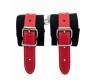 Красно-черные наручники из нейлона